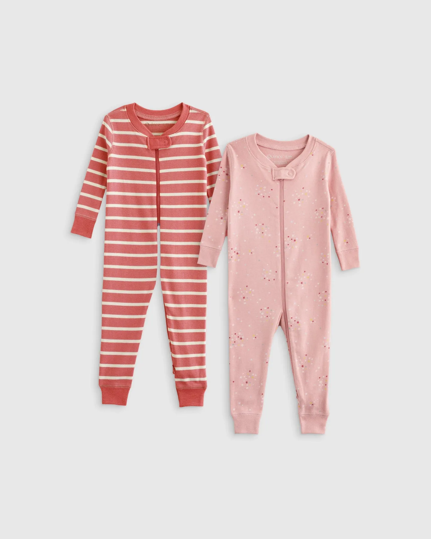 100% Organic Cotton Sleep & Play Footie Pajamas 2-Pack - Baby Girl