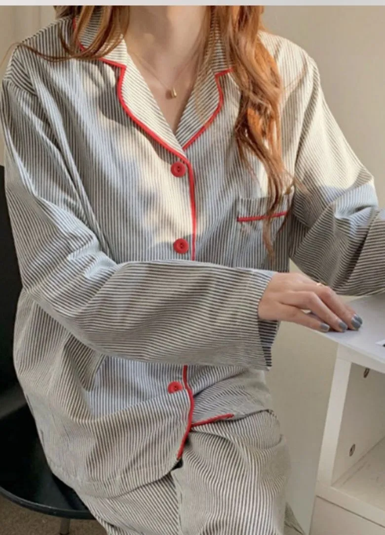 12 Stripe Slumbers Pajama Set*