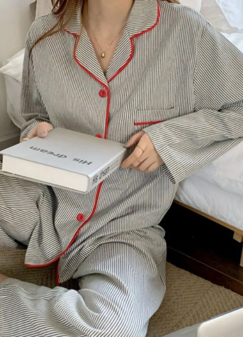 12 Stripe Slumbers Pajama Set*