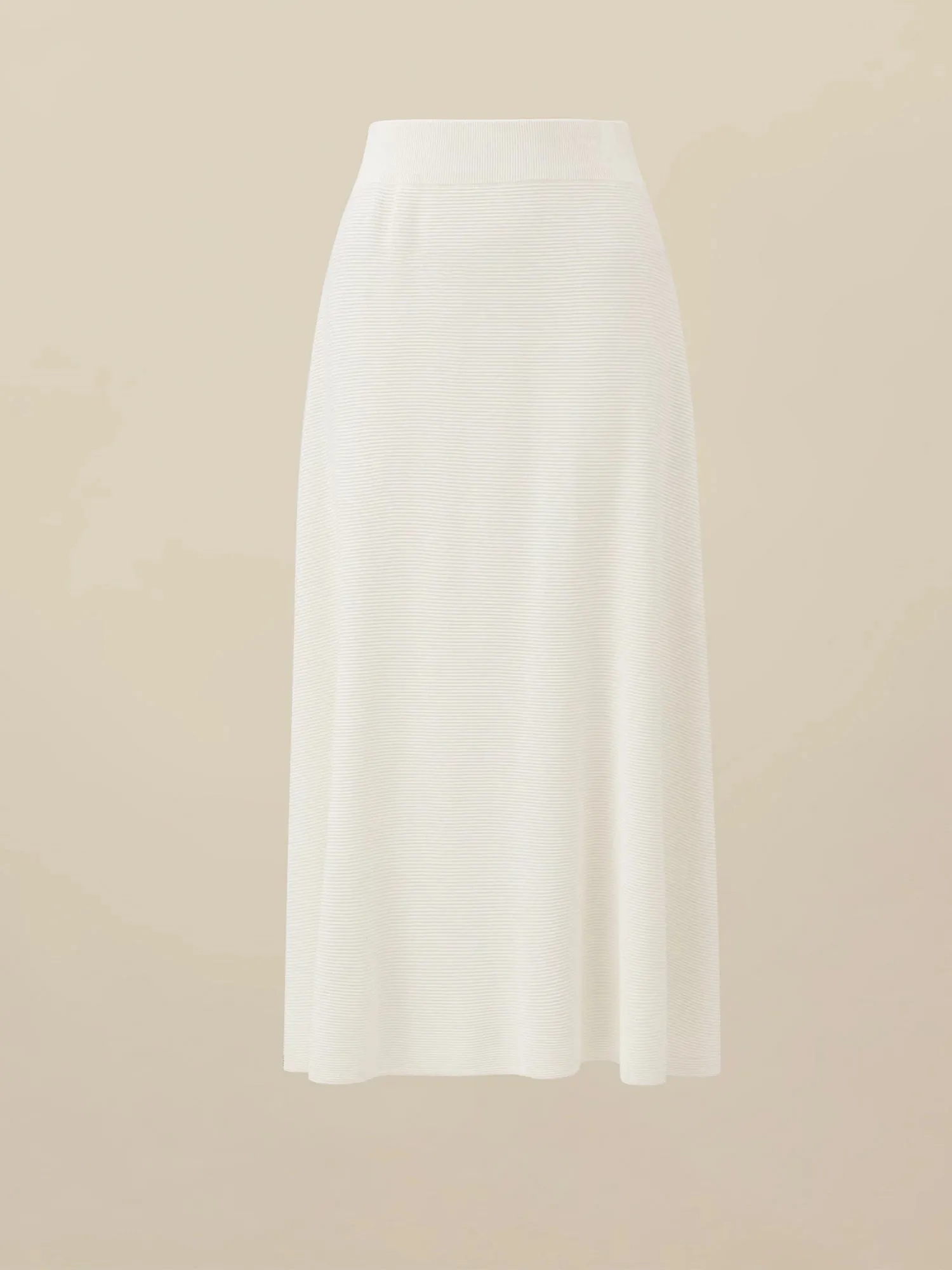 Amoretu 100% Lyocell Elastic Waist A-Line Knitted Skirt