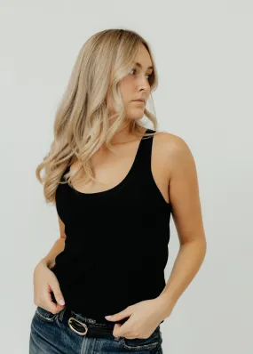 Anine Bing Giorgio Sweater Tank in Black