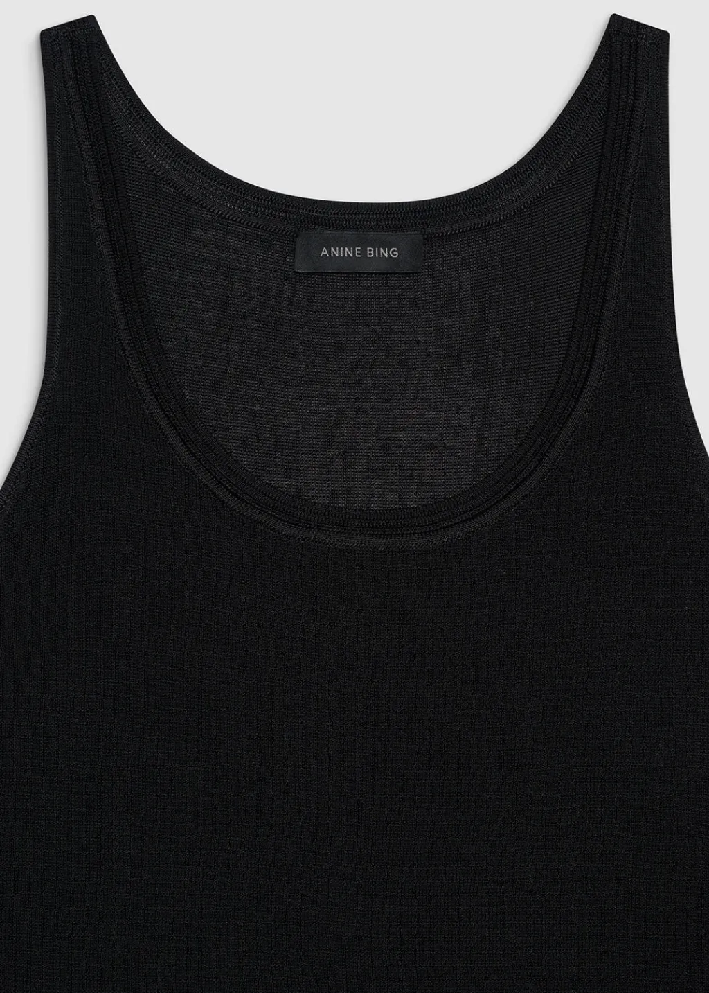 Anine Bing Giorgio Sweater Tank in Black