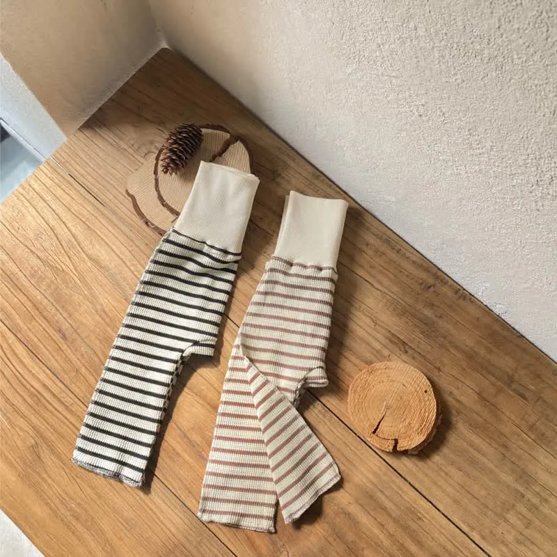 Baby 2-Piece Striped Waffle Pajamas Set
