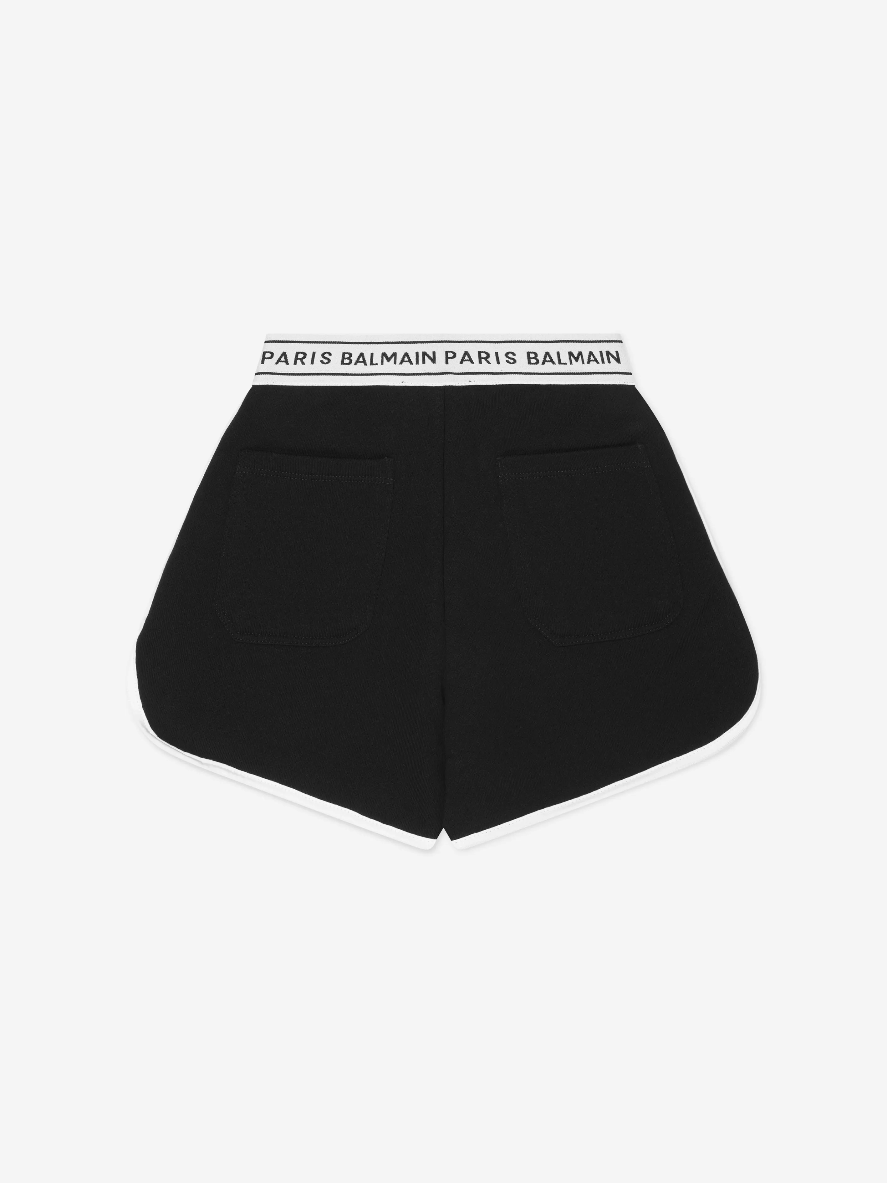 Balmain Girls Logo Shorts in Black