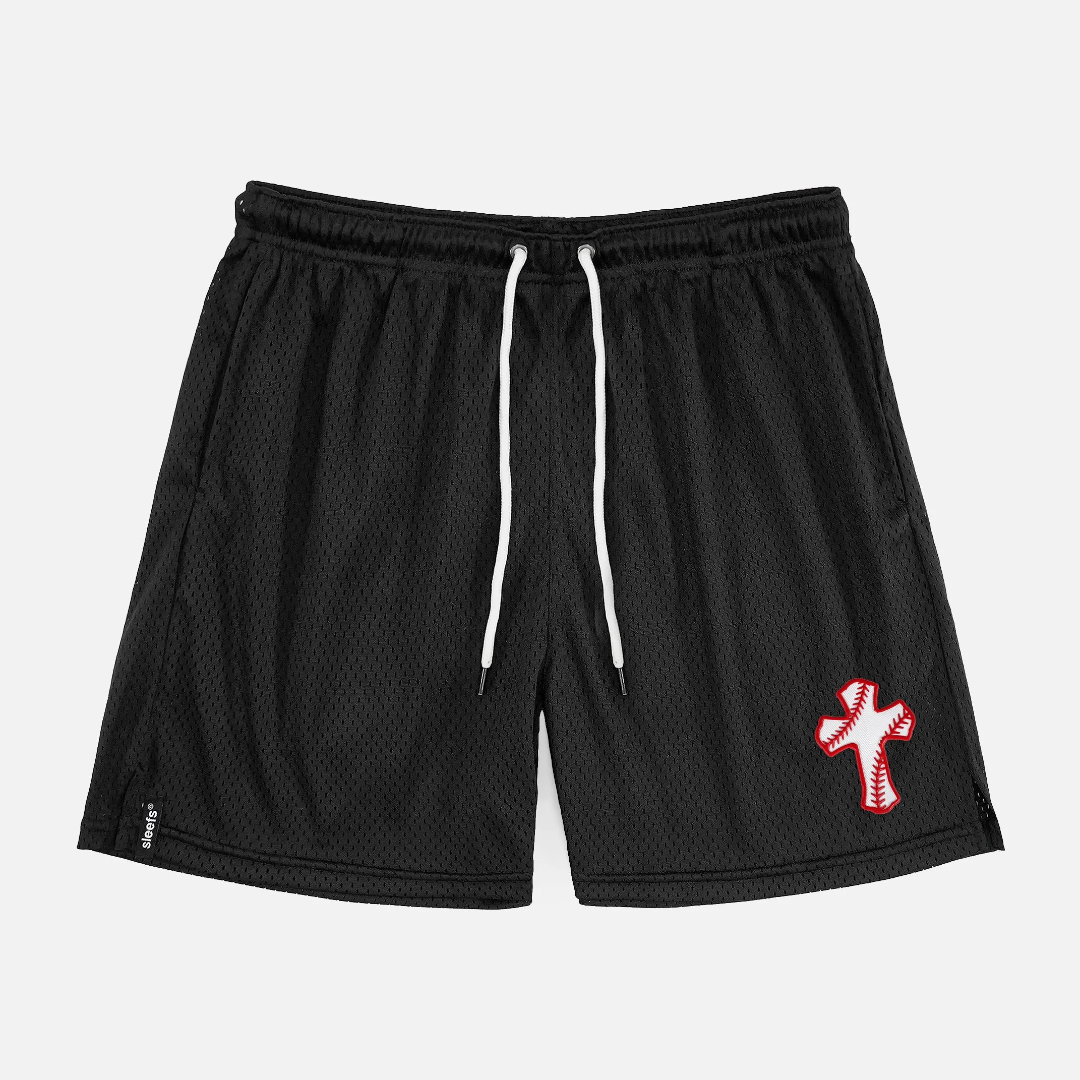 Baseball Cross Patch Shorts - 7"