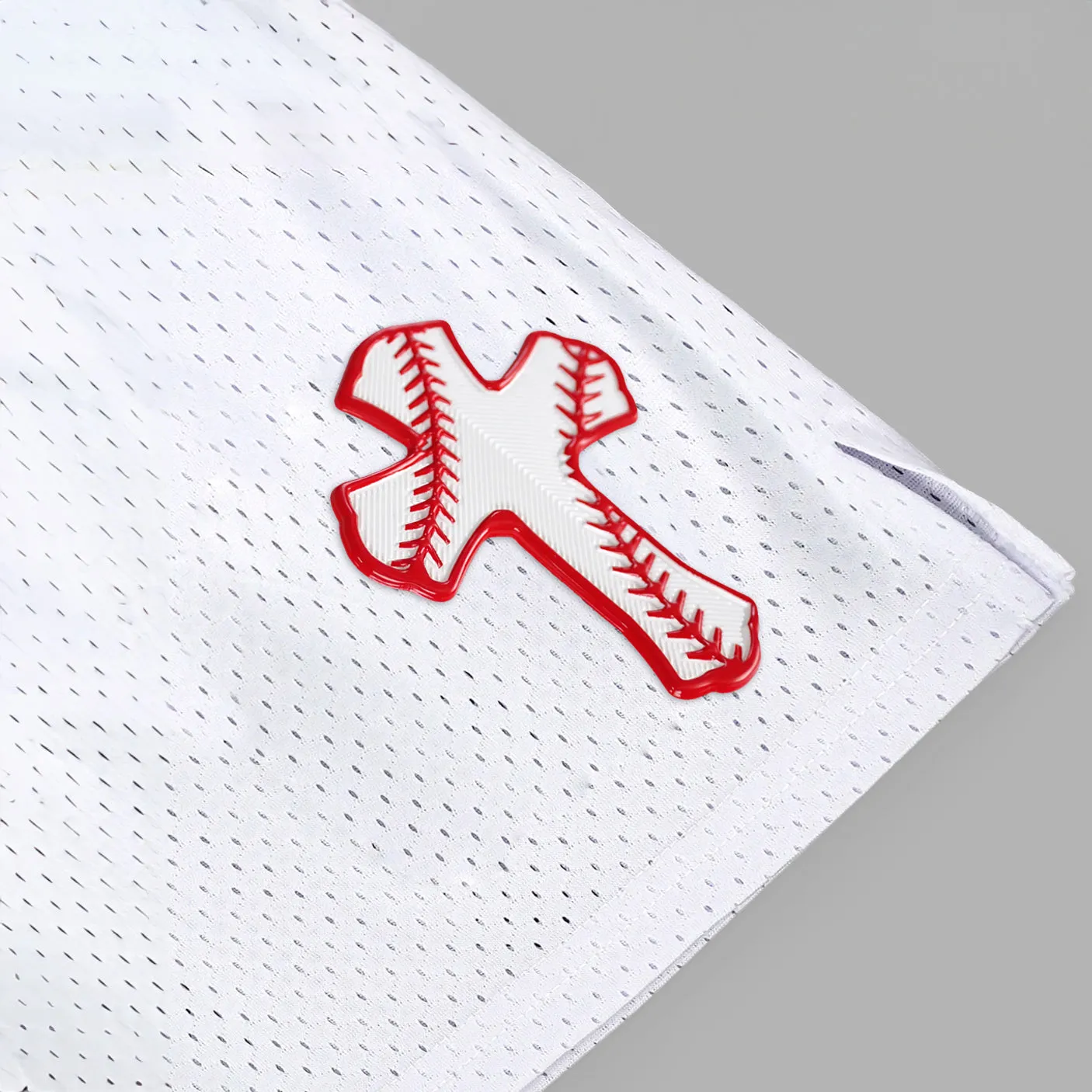 Baseball Cross Patch Shorts - 7"