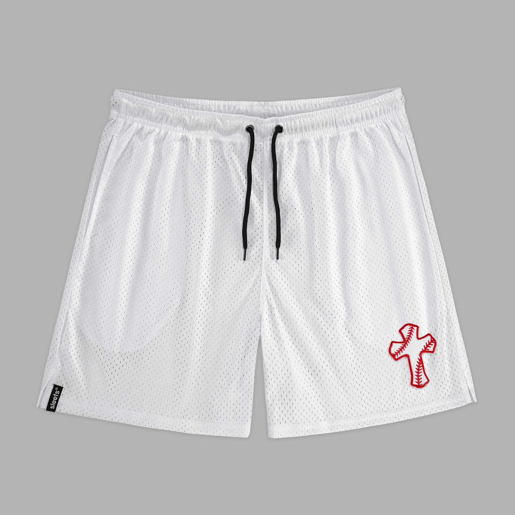 Baseball Cross Patch Shorts - 7"