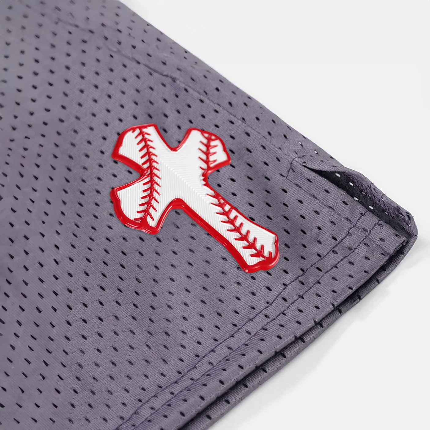 Baseball Cross Patch Shorts - 7"