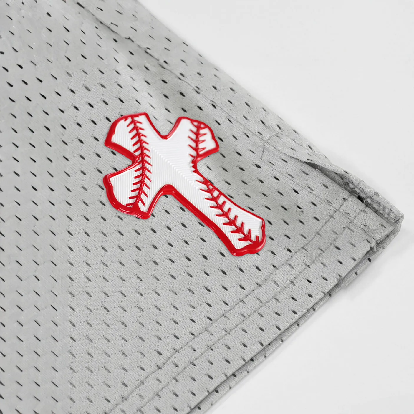 Baseball Cross Patch Shorts - 7"