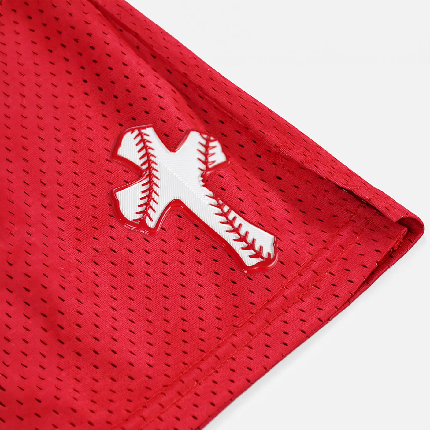 Baseball Cross Patch Shorts - 7"