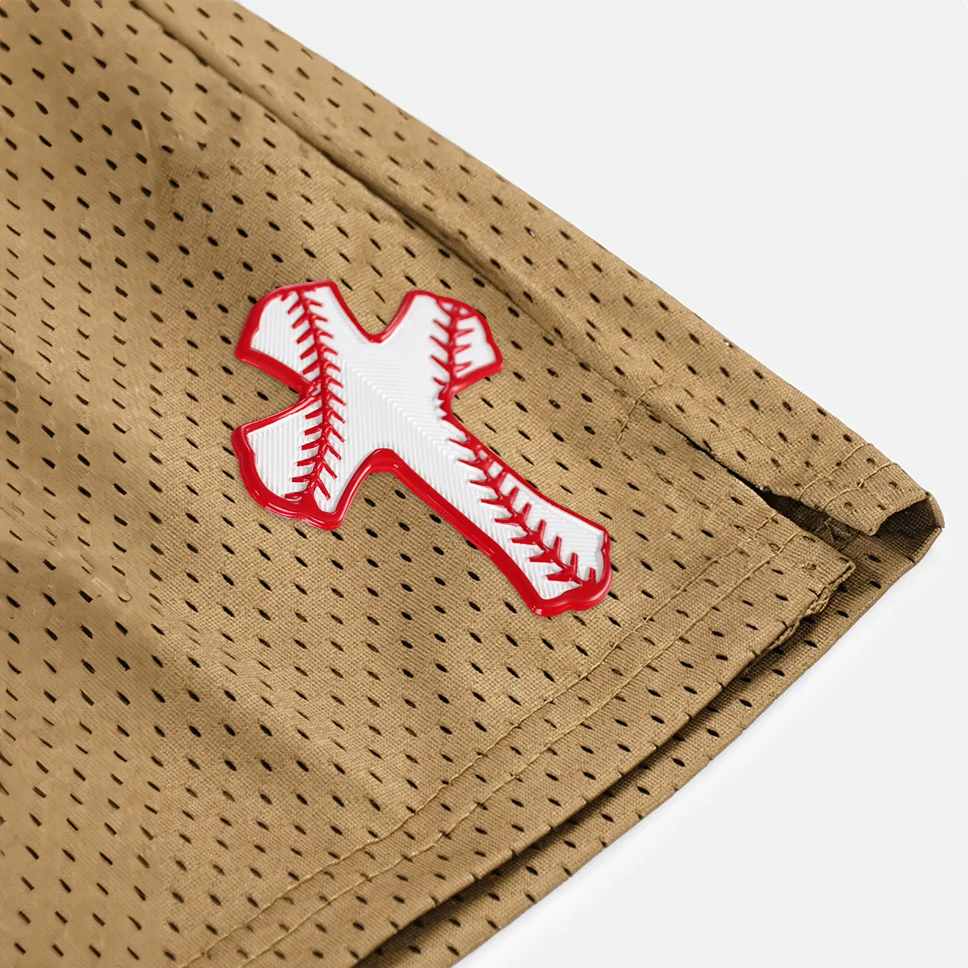 Baseball Cross Patch Shorts - 7"