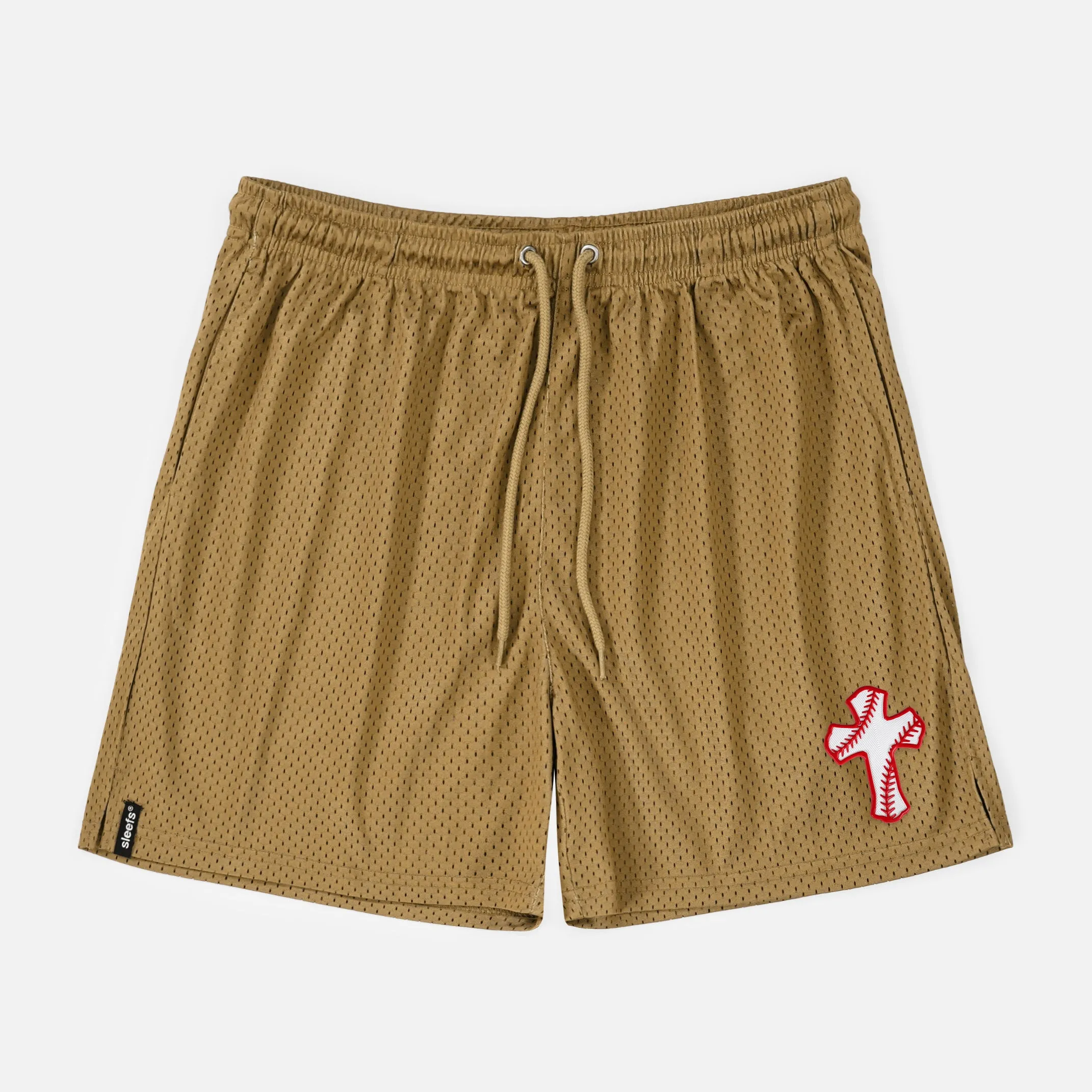Baseball Cross Patch Shorts - 7"
