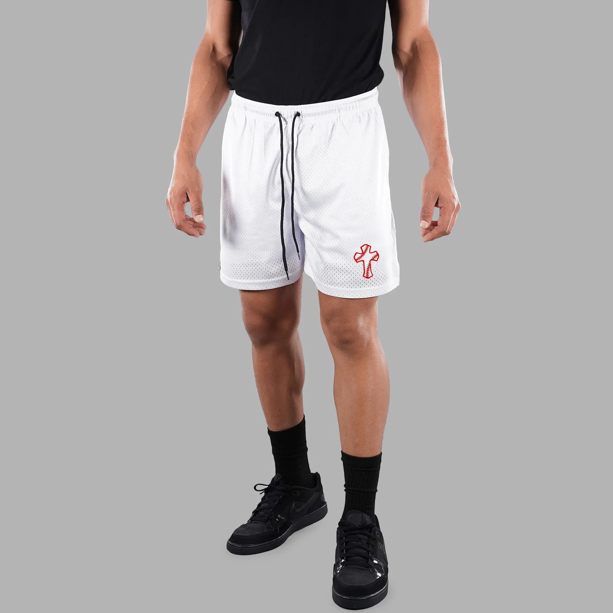 Baseball Cross Patch Shorts - 7"