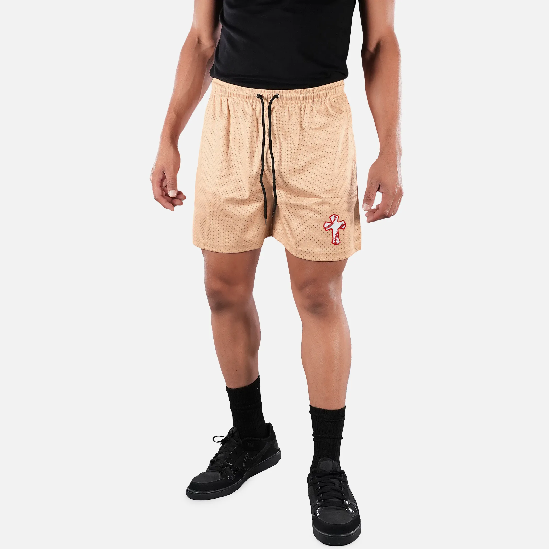 Baseball Cross Patch Shorts - 7"