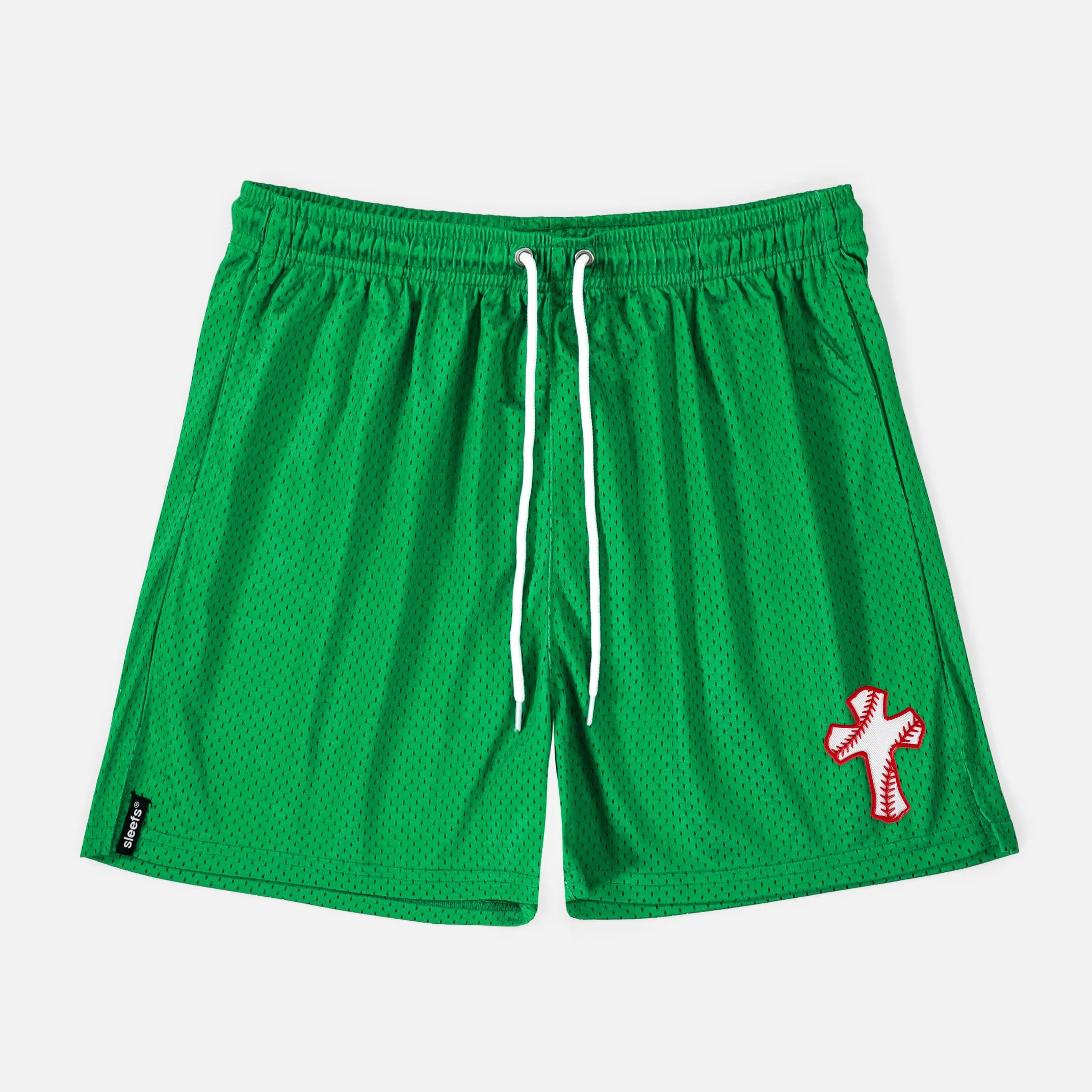 Baseball Cross Patch Shorts - 7"