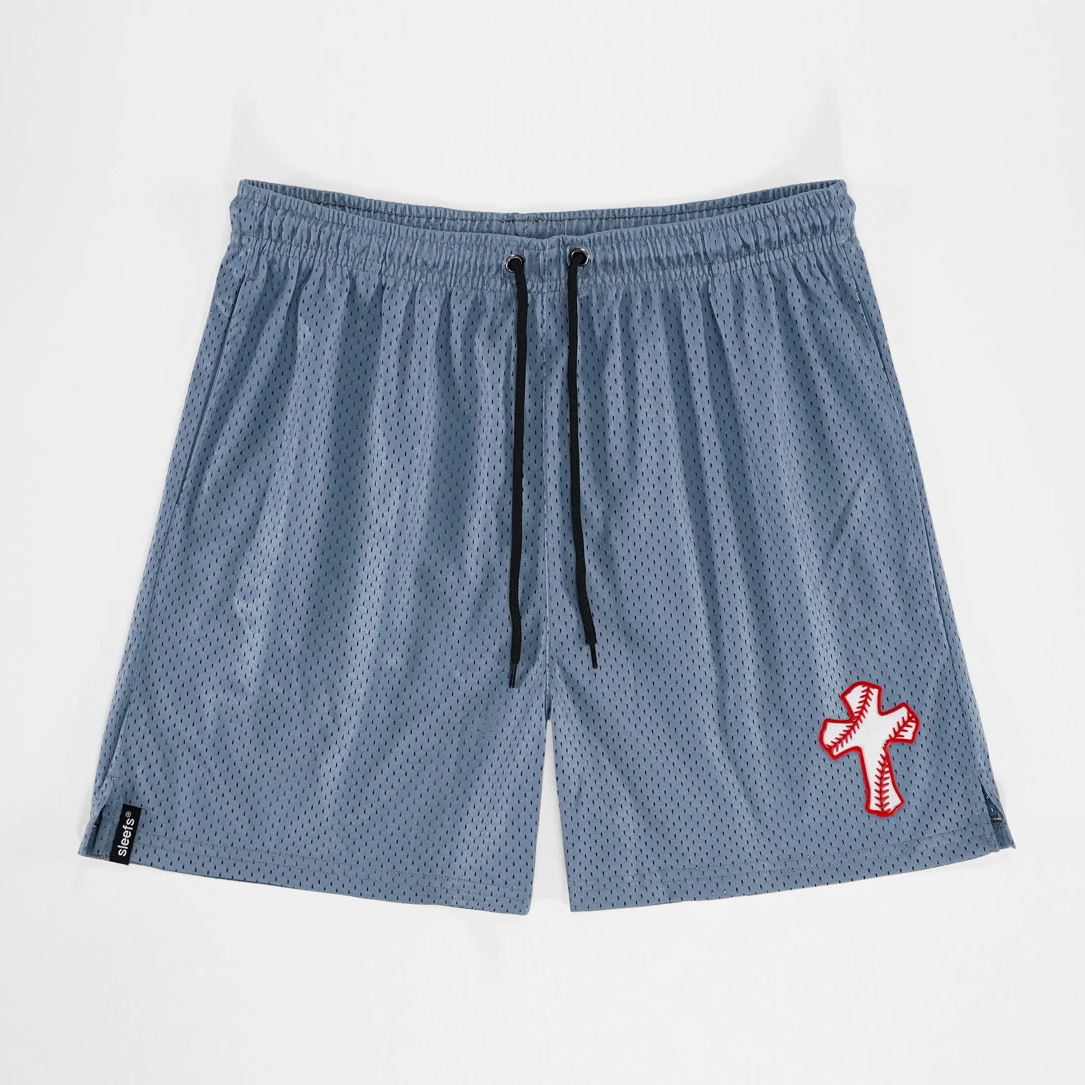 Baseball Cross Patch Shorts - 7"