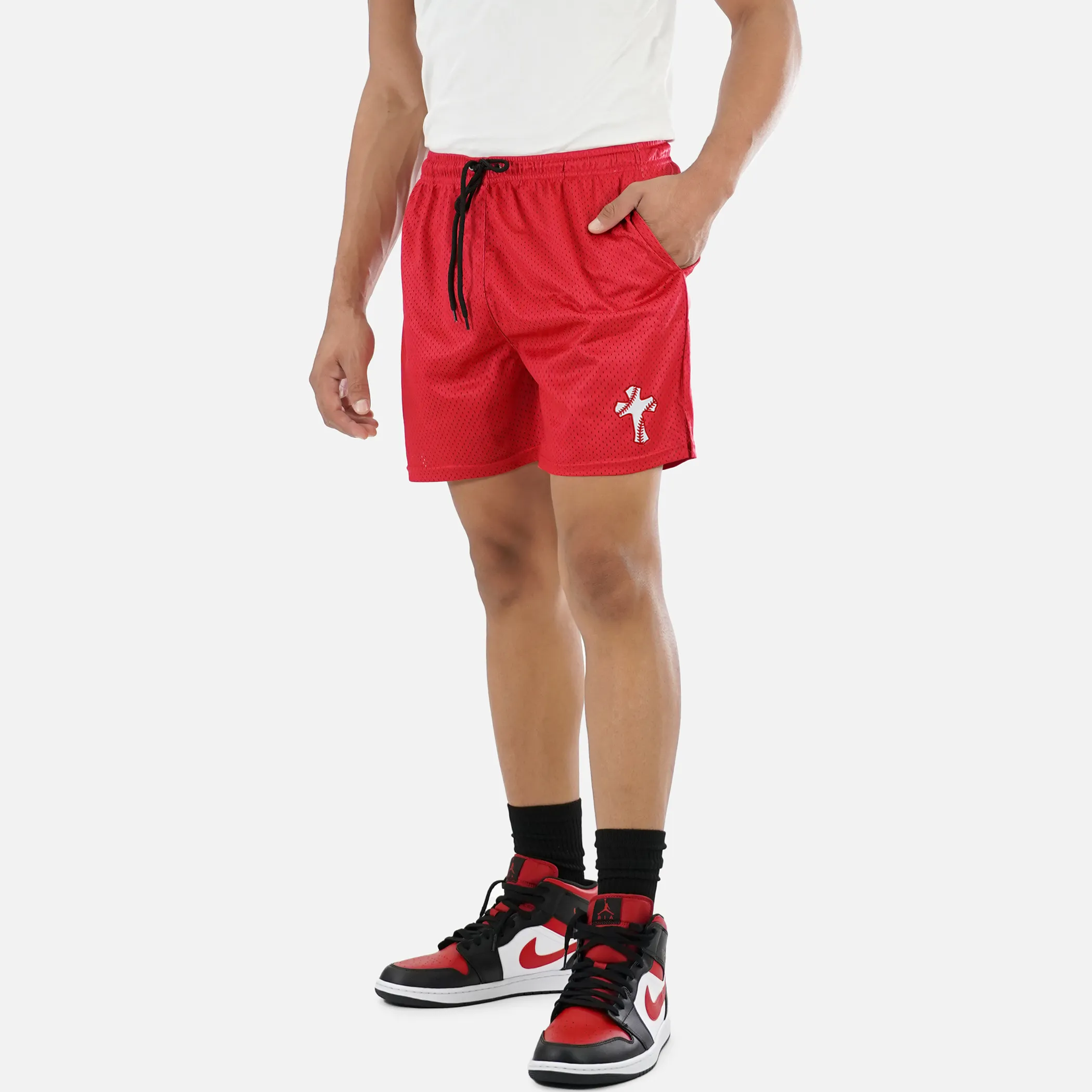 Baseball Cross Patch Shorts - 7"