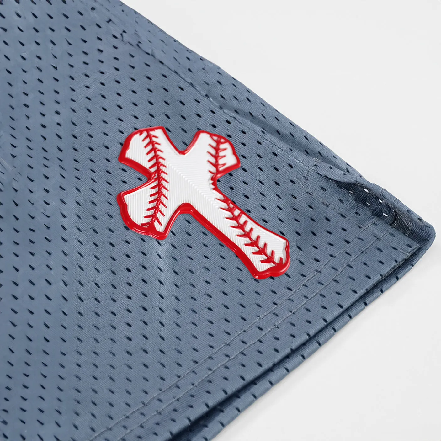 Baseball Cross Patch Shorts - 7"