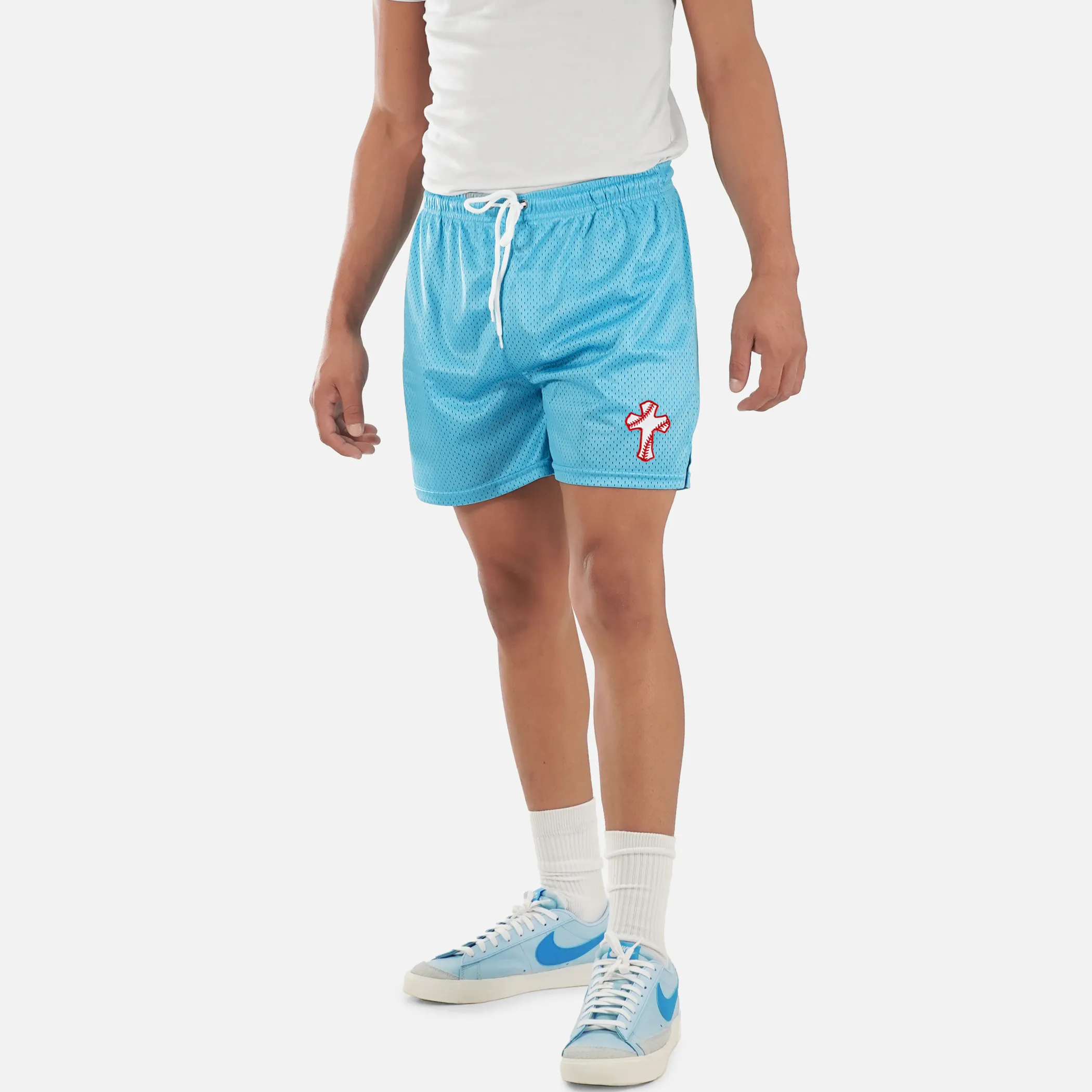 Baseball Cross Patch Shorts - 7"