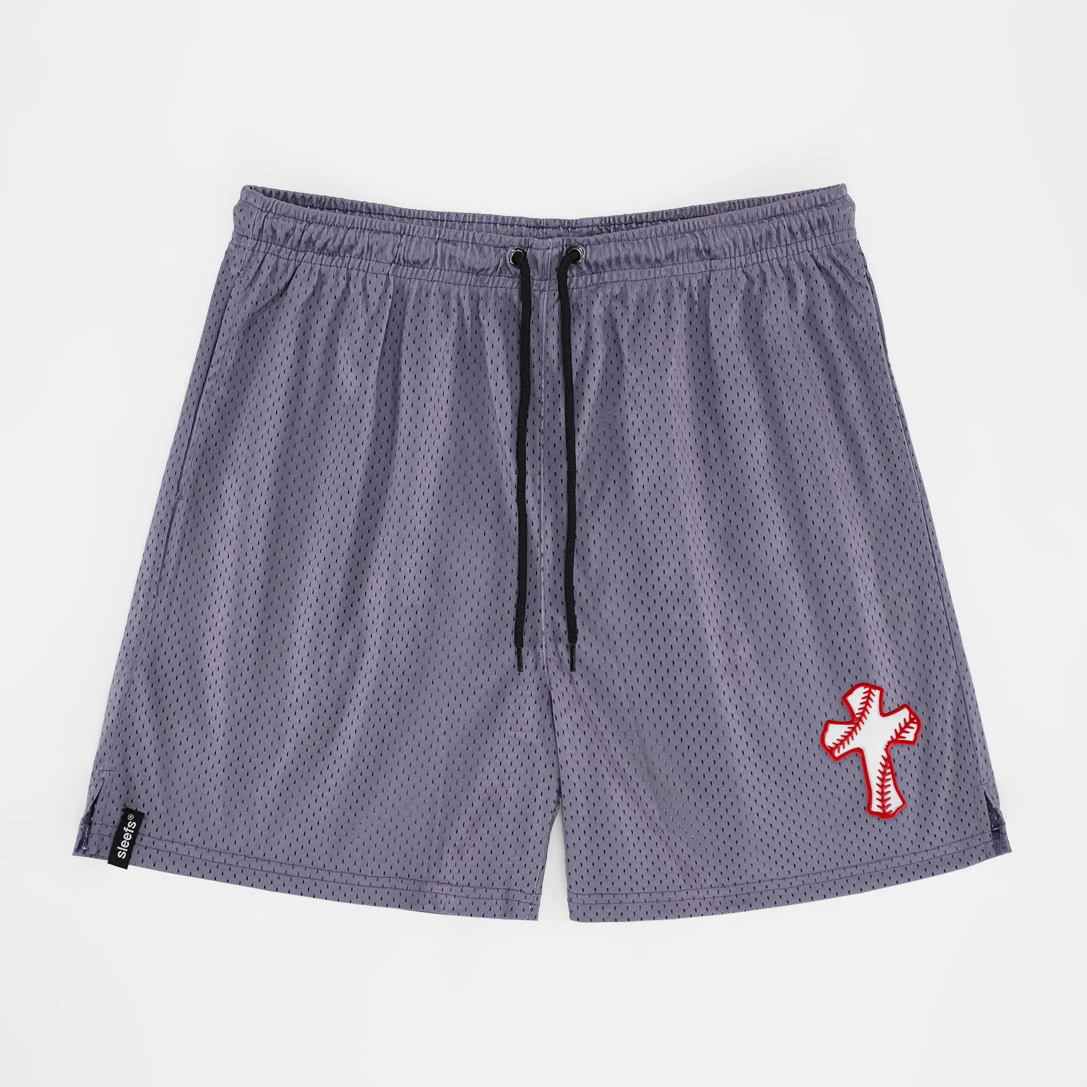 Baseball Cross Patch Shorts - 7"