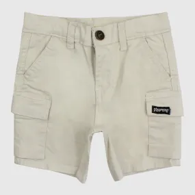 Beige Gabardine Shorts