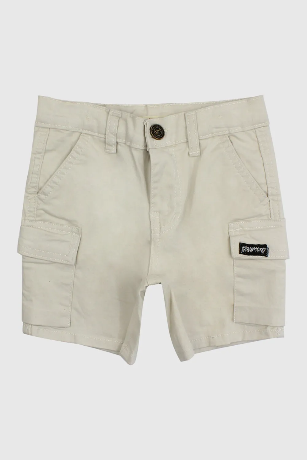 Beige Gabardine Shorts