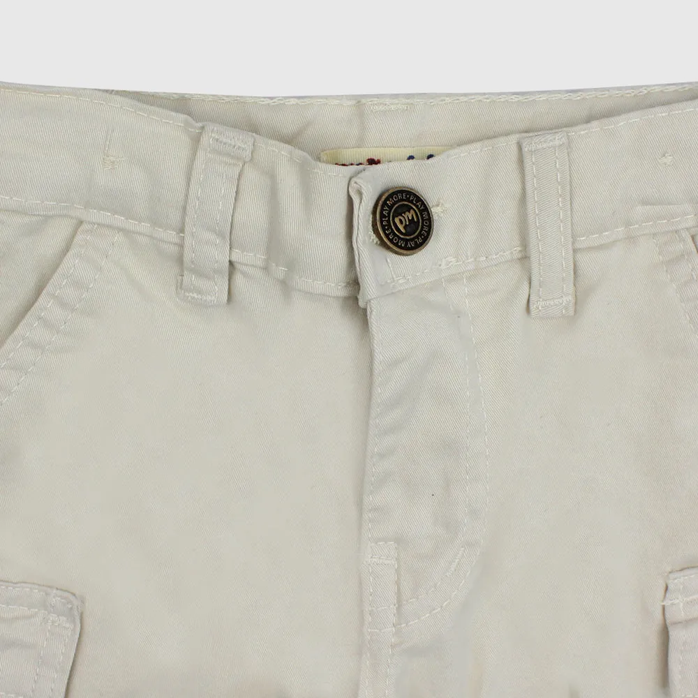 Beige Gabardine Shorts