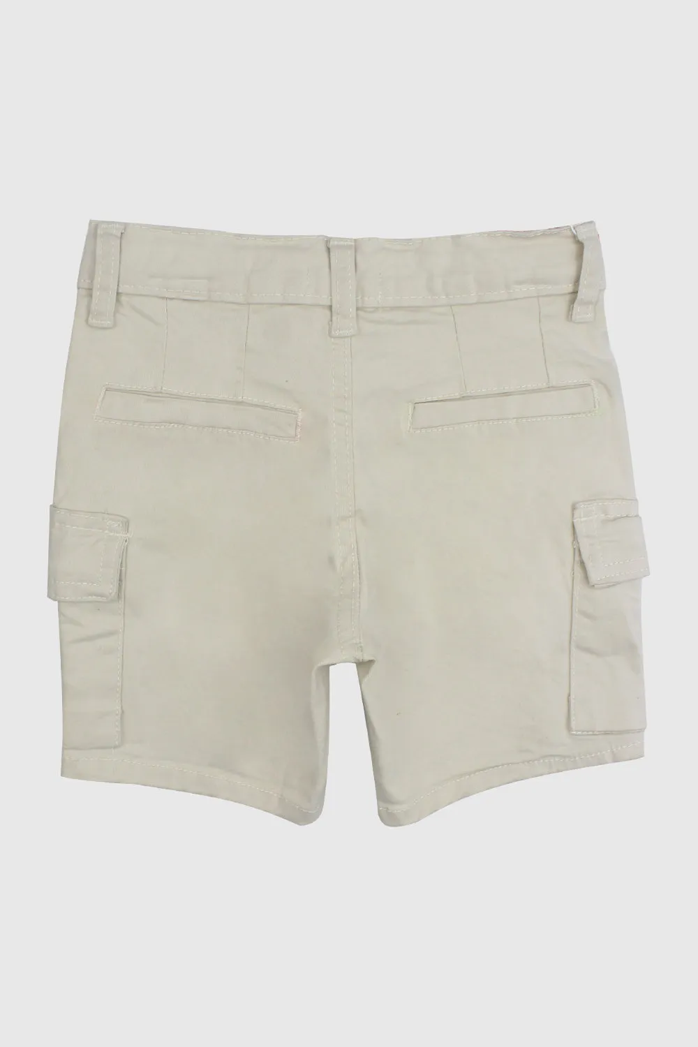 Beige Gabardine Shorts