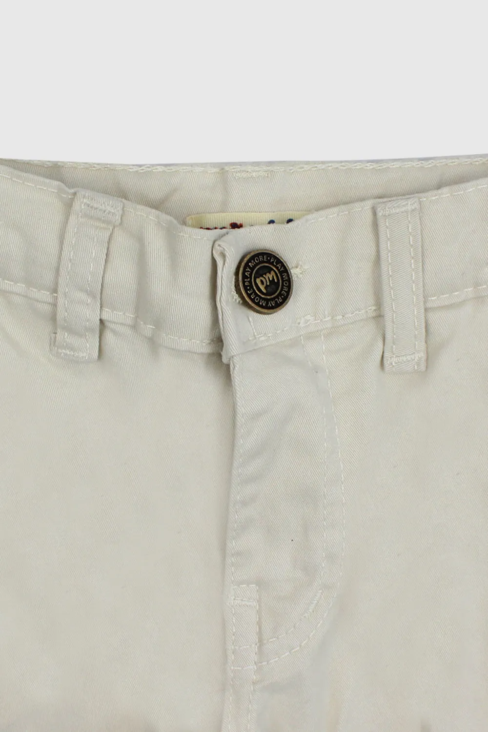 Beige Gabardine Shorts
