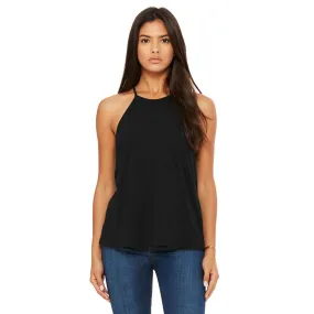 Bella   Canvas Women's Black Flowy High Neck Tank