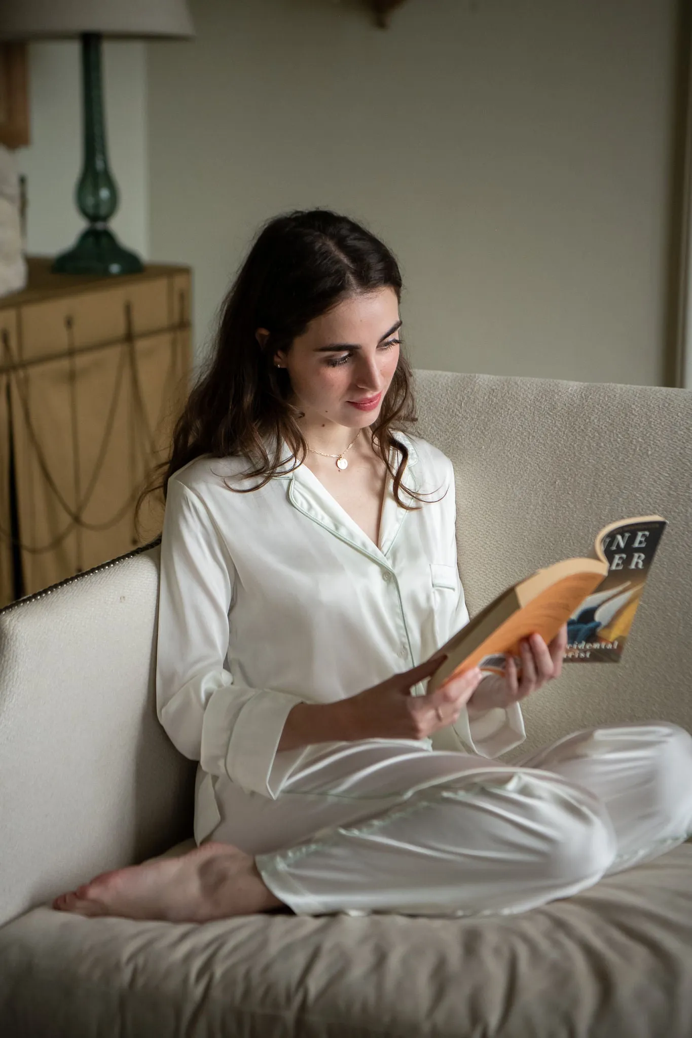 BIRDIE SATIN LONG PAJAMAS