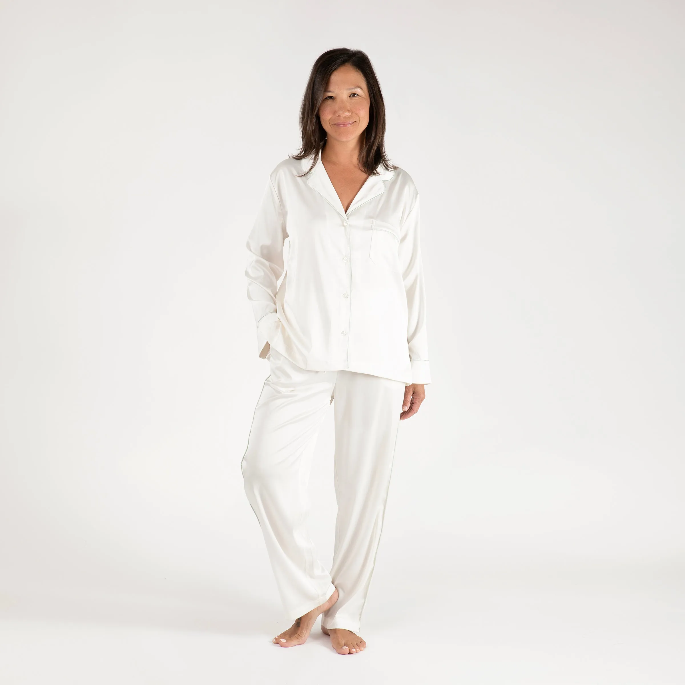 BIRDIE SATIN LONG PAJAMAS