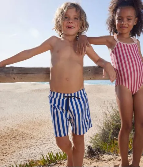 Boy Striped Swim Short