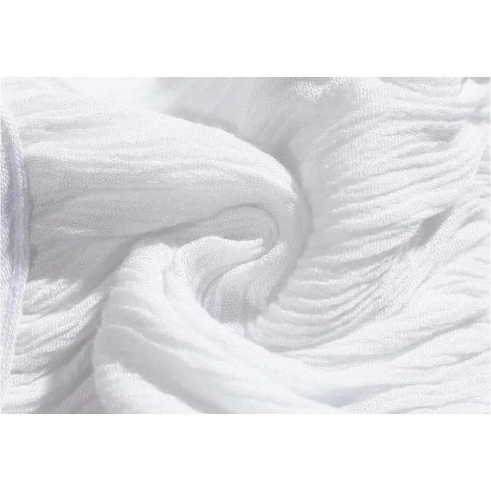 CAMIS RUCHED WHITE CROP TOP