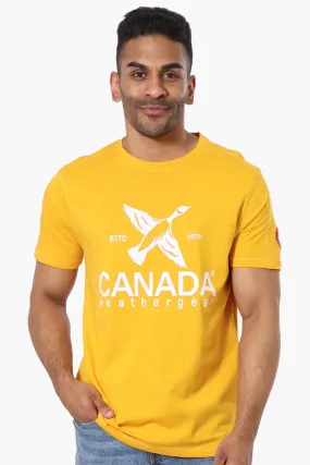 Canada Weather Gear Chest Logo Print Tee - Yellow
