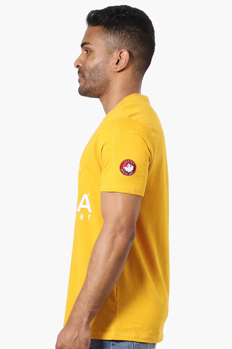Canada Weather Gear Chest Logo Print Tee - Yellow