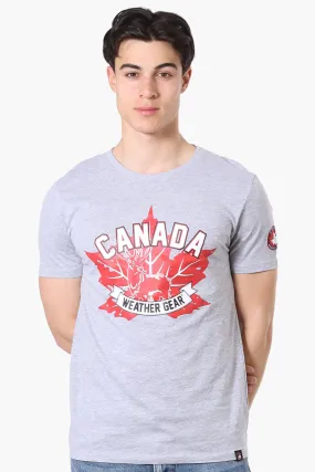 Canada Weather Gear Leaf Print Tee - Grey