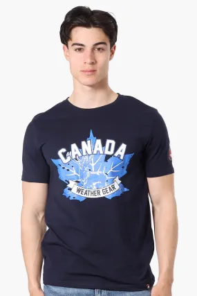 Canada Weather Gear Leaf Print Tee - Navy