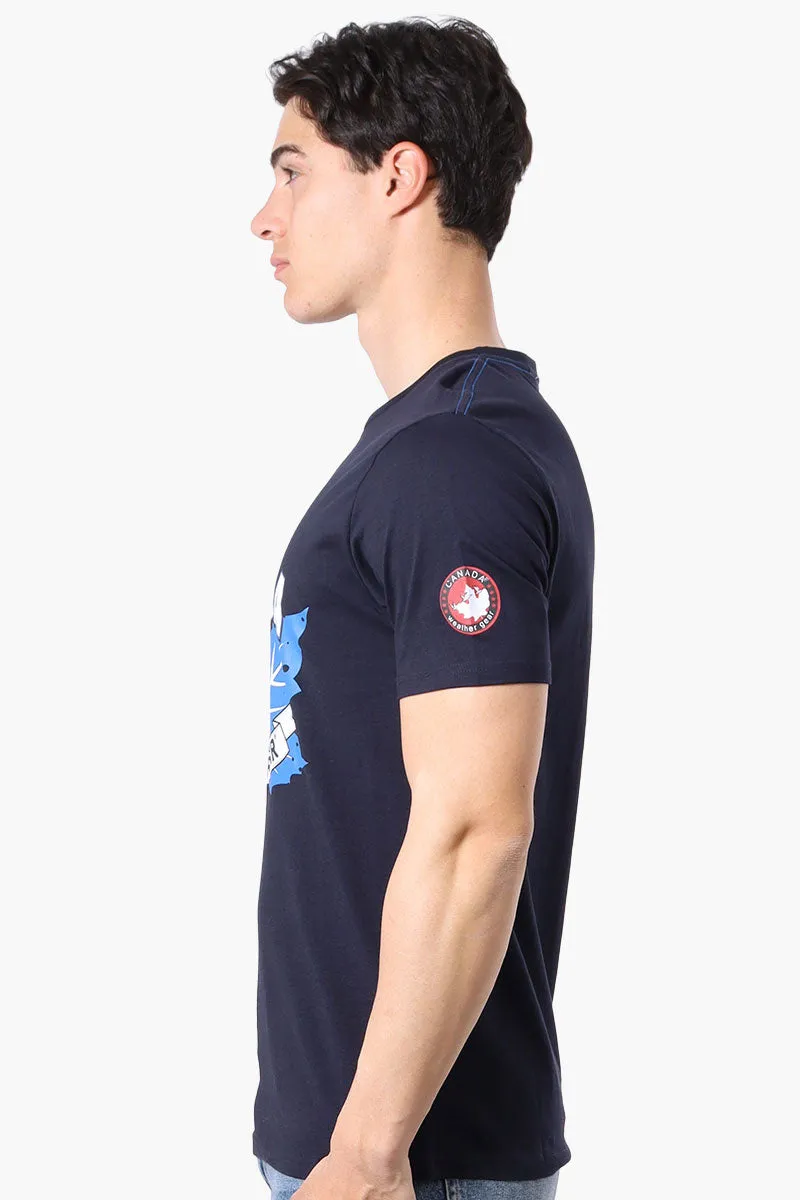 Canada Weather Gear Leaf Print Tee - Navy