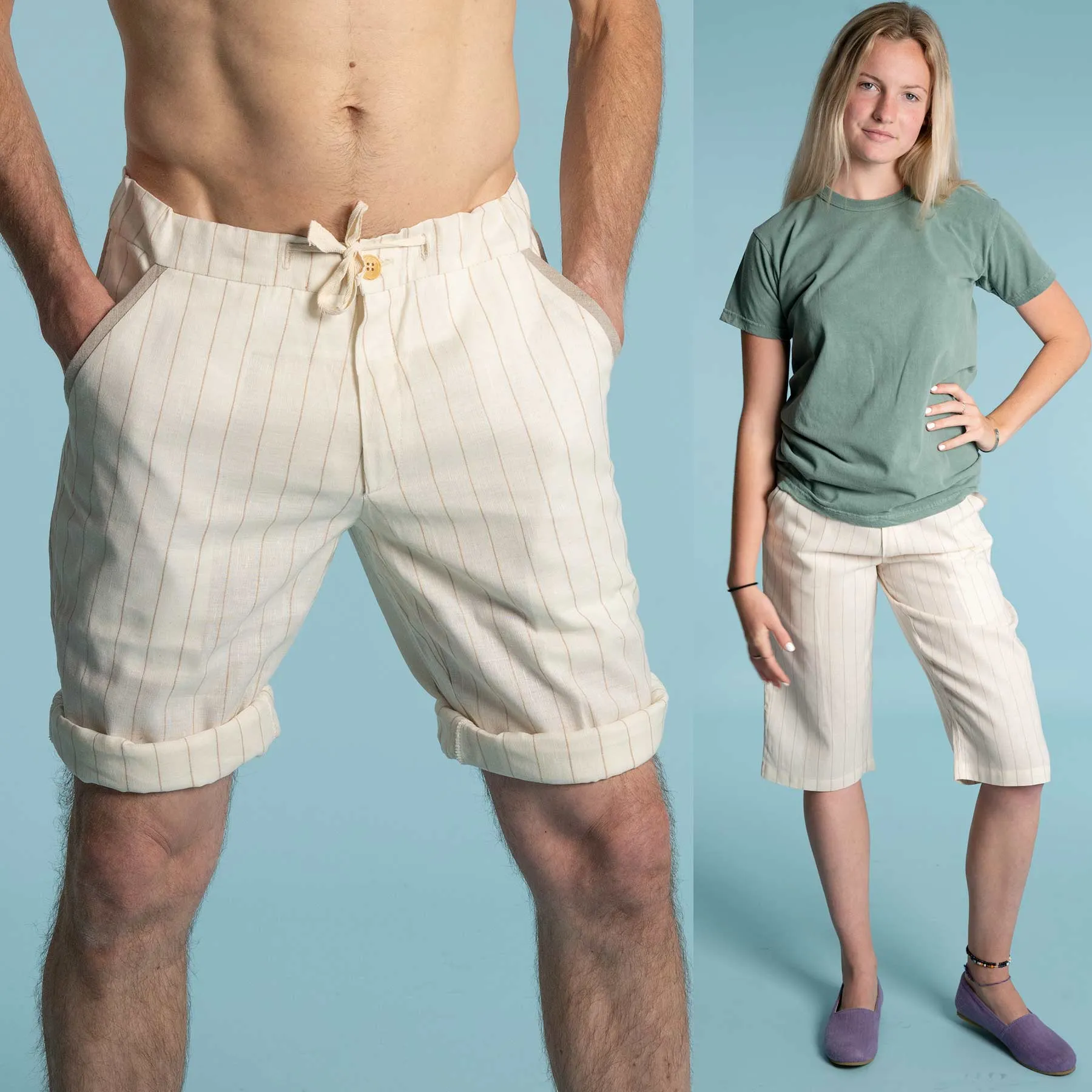 CANCUN Elastic-free Organic Hemp Dorm Shorts (Closeout - Final Sale)