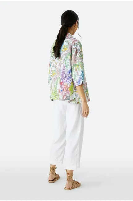 Chalk Jungle Linen Shirt