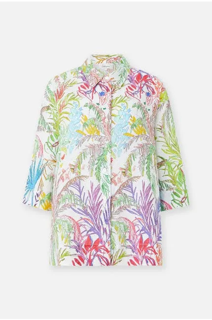 Chalk Jungle Linen Shirt