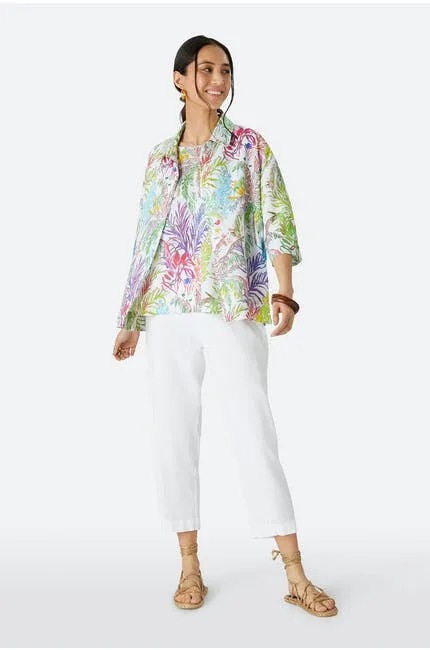 Chalk Jungle Linen Shirt