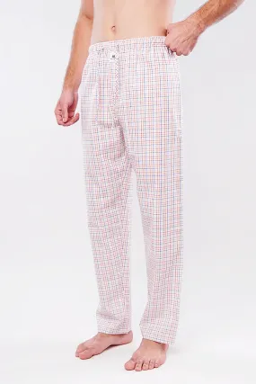 Check Woven Pajamas - White
