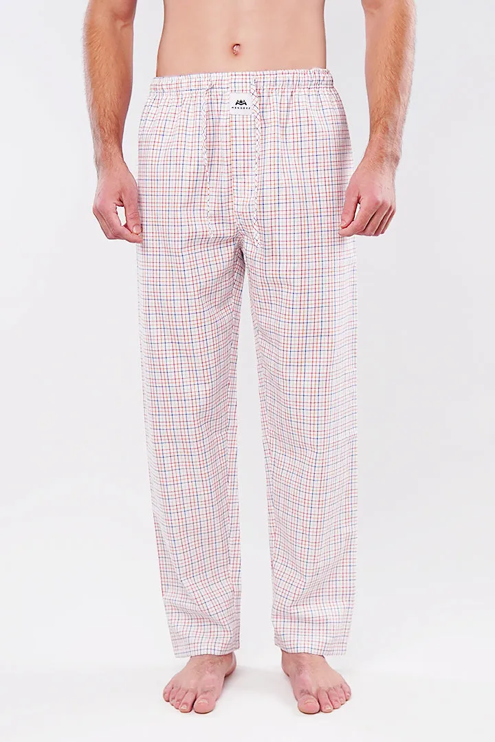 Check Woven Pajamas - White