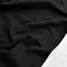 Classic Fine Cotton Ribbing Black