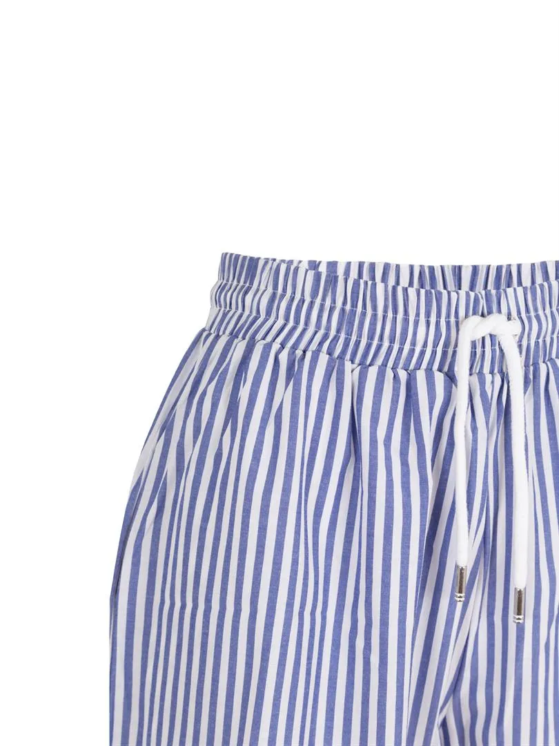 Cotton Shorts - Blue Stripes