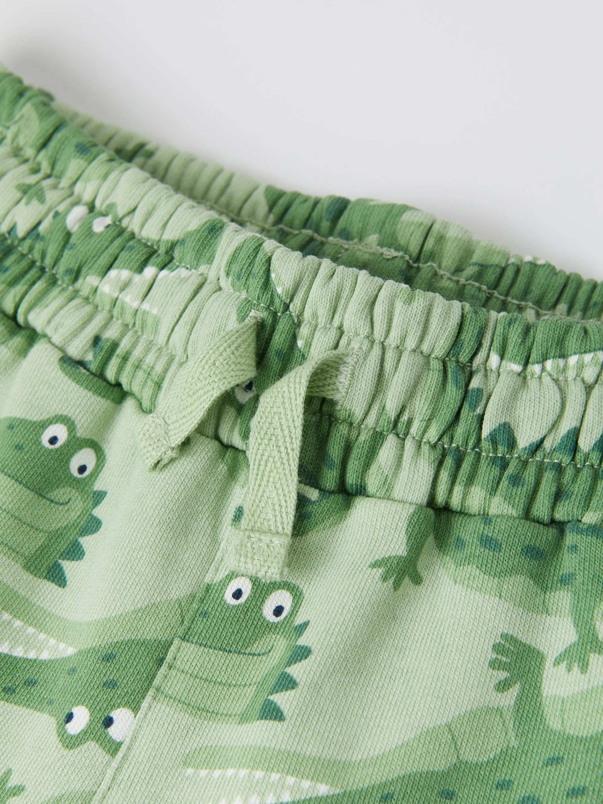 Crocodile Print Kids Jersey Shorts