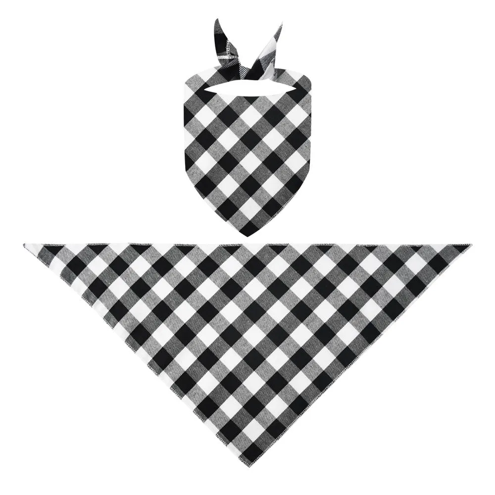 Cute "Family Christmas 2024 Making Memories Together" Text Print Black and White Plaid Family Matching Pajamas