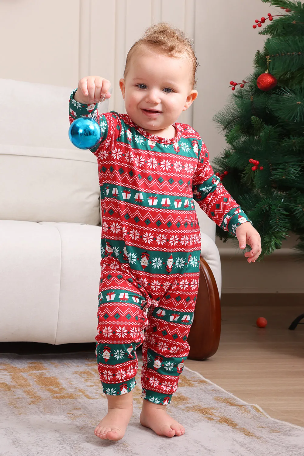 Dark Green Christmas Family Matching Pajamas Set